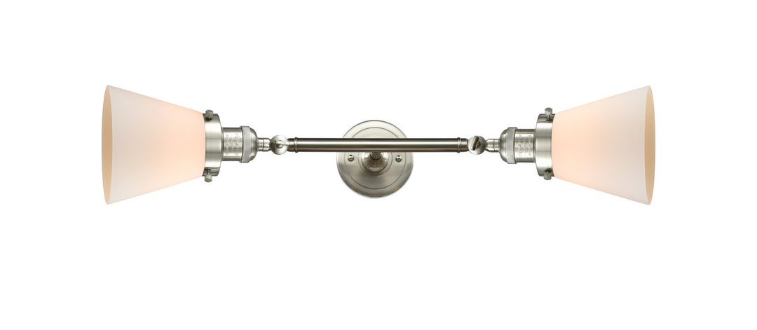 Innovations Franklin Restoration 208L-SN-G61 Bath Vanity Light 7 in. wide - Brushed Satin Nickel