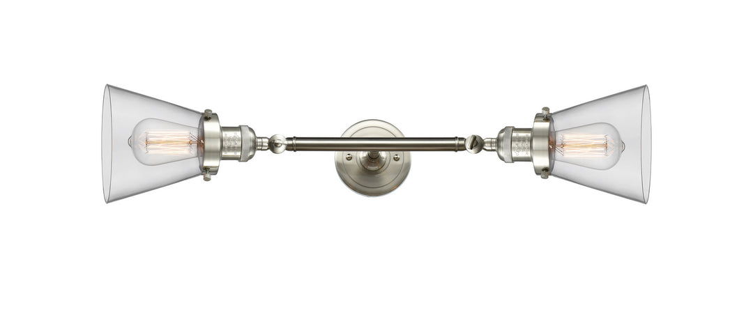 Innovations Franklin Restoration 208L-SN-G62 Bath Vanity Light 7 in. wide - Brushed Satin Nickel