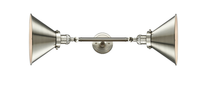 Innovations Franklin Restoration 208L-SN-M10-SN-LED Bath Vanity Light 10 in. wide - Brushed Satin Nickel