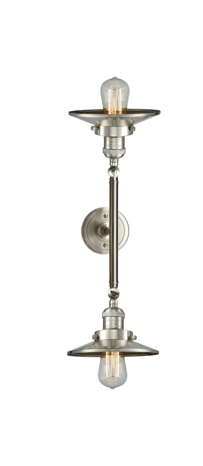 Innovations Franklin Restoration 208L-SN-M2-LED Bath Vanity Light 8 in. wide - Brushed Satin Nickel