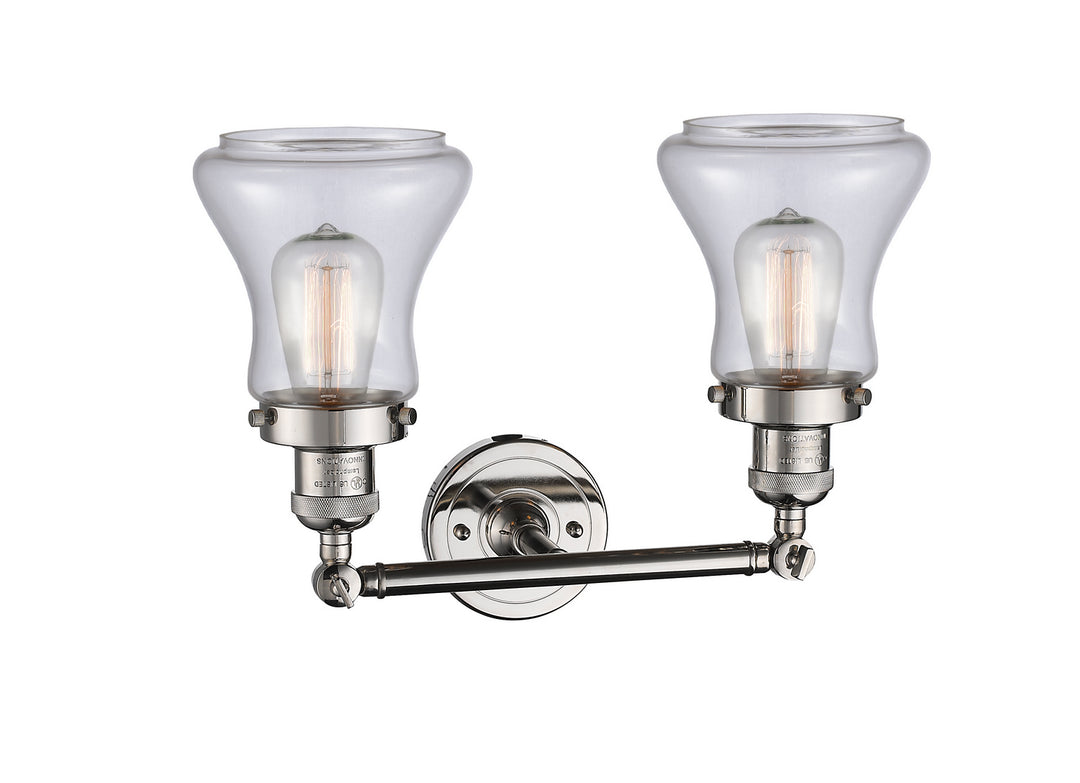 Innovations Franklin Restoration 208-PN-G192-LED Bath Vanity Light 17 in. wide - Polished Nickel