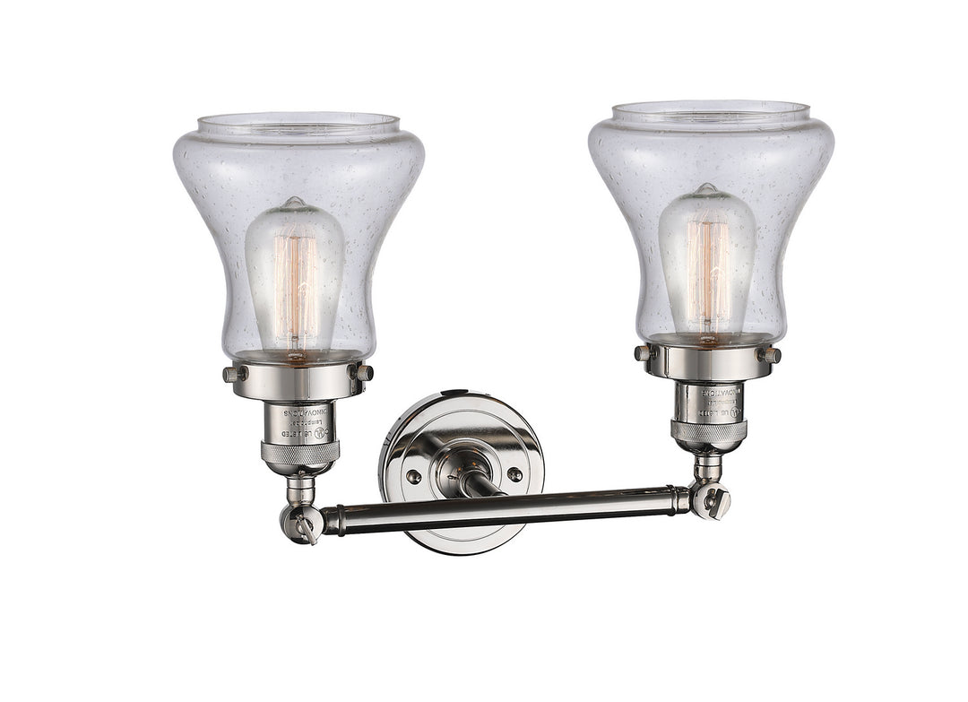 Innovations Franklin Restoration 208-PN-G194-LED Bath Vanity Light 17 in. wide - Polished Nickel
