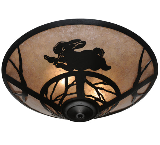 Meyda Tiffany Rabbit On The Loose 110551 Ceiling Light - Black/Silver Mica