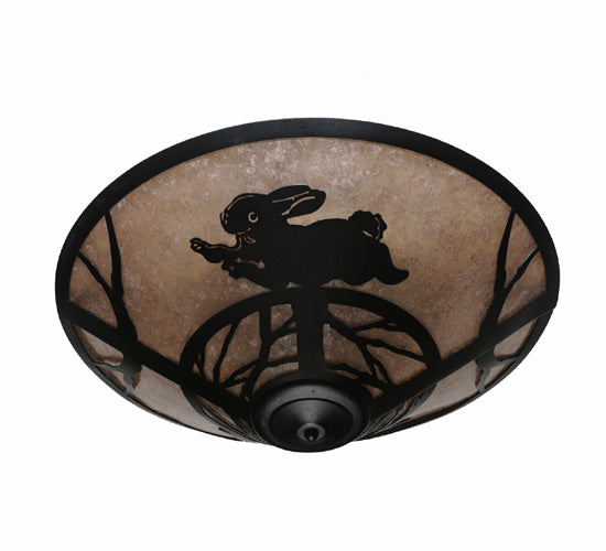 Meyda Tiffany Rabbit On The Loose 110551 Ceiling Light - Black/Silver Mica