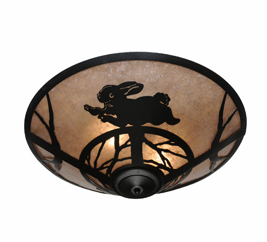 Meyda Tiffany Rabbit On The Loose 110551 Ceiling Light - Black/Silver Mica