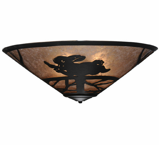 Meyda Tiffany Rabbit On The Loose 110551 Ceiling Light - Black/Silver Mica