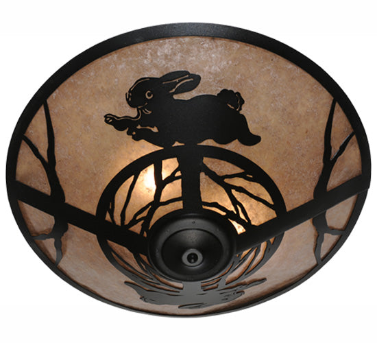 Meyda Tiffany Rabbit On The Loose 110551 Ceiling Light - Black/Silver Mica