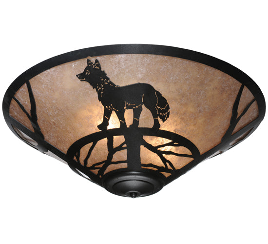 Meyda Tiffany Fox On The Loose 110552 Ceiling Light - Brushed Nickel