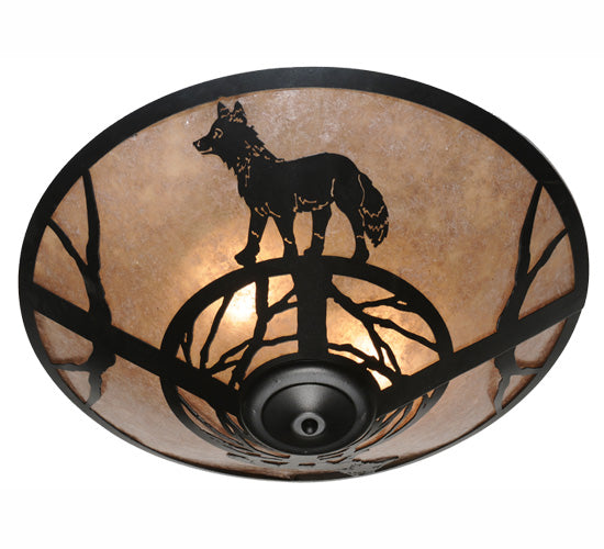 Meyda Tiffany Fox On The Loose 110552 Ceiling Light - Brushed Nickel