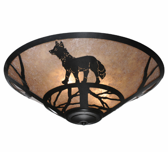 Meyda Tiffany Fox On The Loose 110552 Ceiling Light - Brushed Nickel