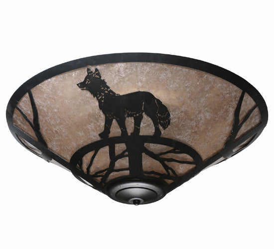 Meyda Tiffany Fox On The Loose 110552 Ceiling Light - Brushed Nickel