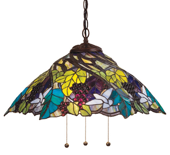 Meyda Tiffany Spiral Grape 11059 Pendant Light - Antique
