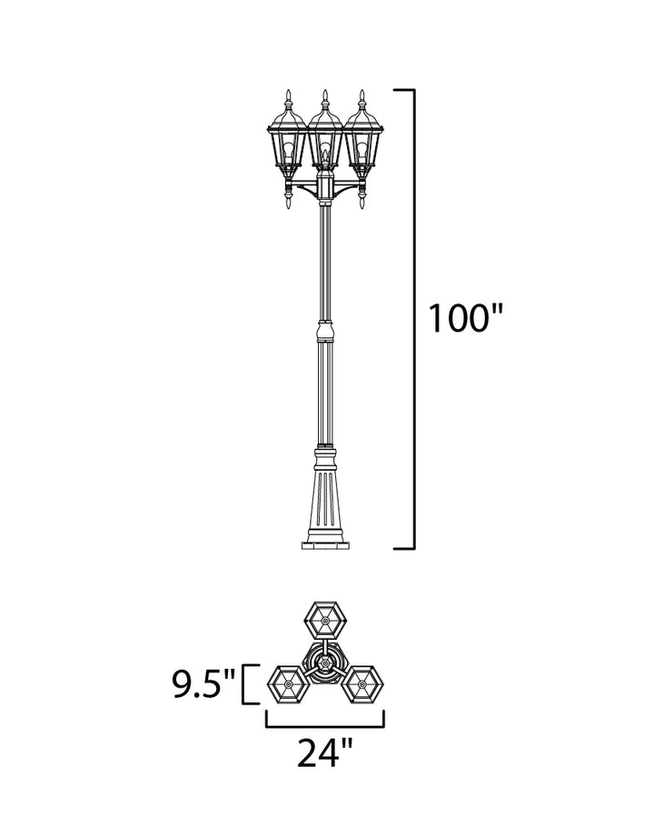 Maxim Lighting 1105BK  Poles Outdoor Black
