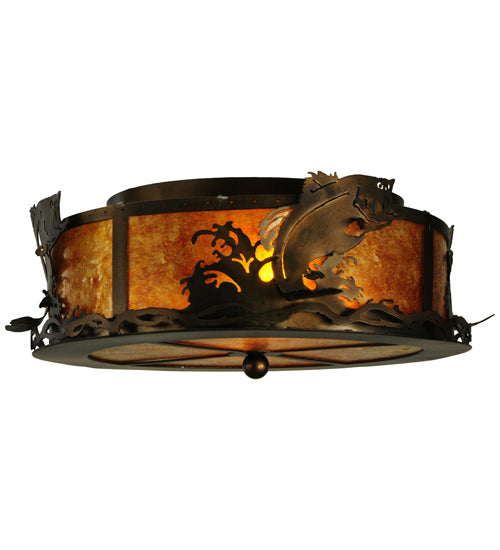 Meyda Tiffany Leaping Bass 110601 Ceiling Light - Antique Copper