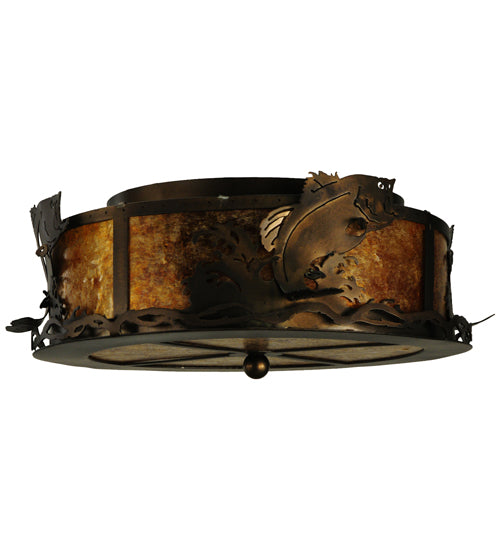 Meyda Tiffany Leaping Bass 110601 Ceiling Light - Antique Copper