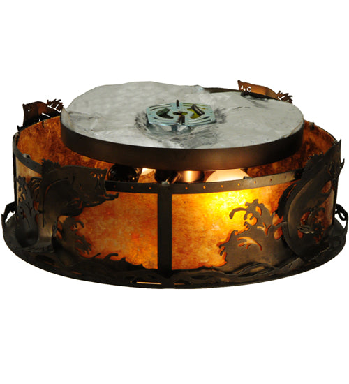 Meyda Tiffany Leaping Bass 110601 Ceiling Light - Antique Copper
