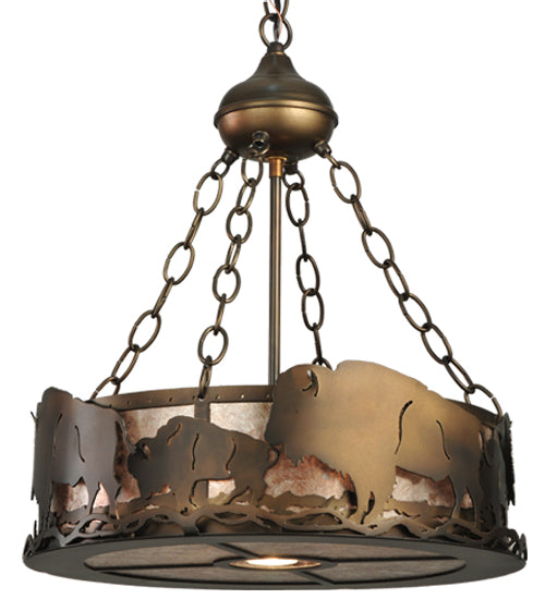 Meyda Tiffany Buffalo 110643 Pendant Light - Antique Copper
