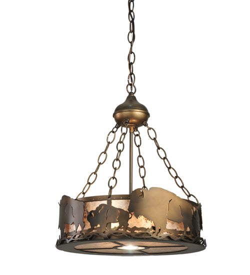 Meyda Tiffany Buffalo 110643 Pendant Light - Antique Copper