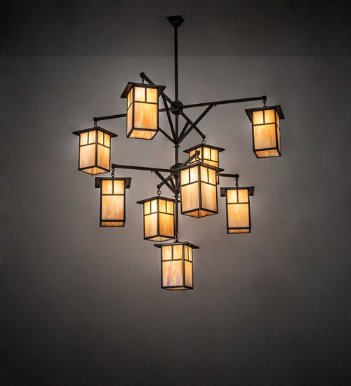 Meyda Tiffany Hyde Park 110802 Chandelier Light - Craftsman Brown