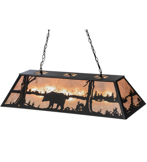 Meyda Tiffany Bear At Lake 110854 Pendant Light - Antique