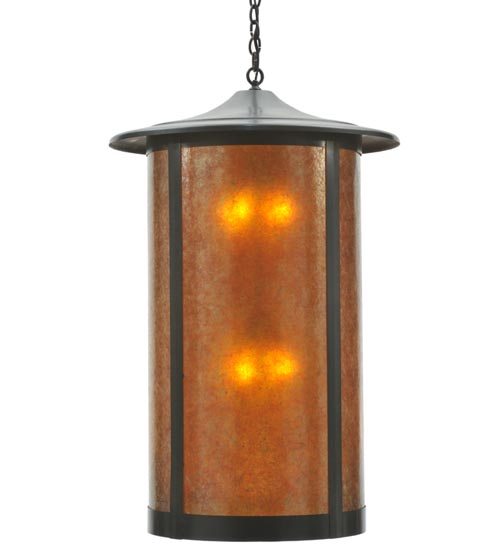 Meyda Tiffany Lighting 110932 Fulton Eight Light Pendant Outdoor Bronze / Dark