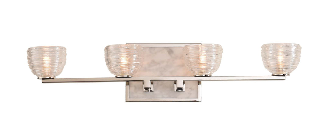 Kalco Bianco 304534PN Bath Vanity Light 25 in. wide - Polished Nickel