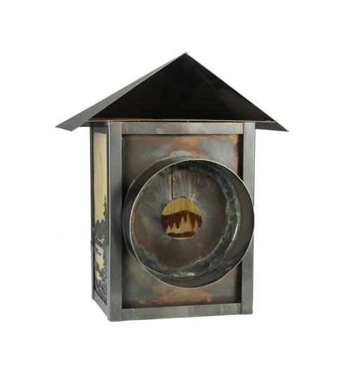 Meyda Tiffany Lighting 111010 Quiet Pond One Light Wall Sconce Outdoor Bronze / Dark
