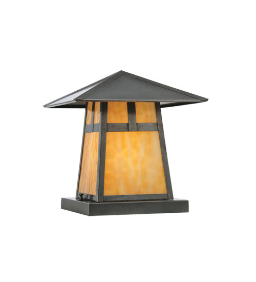 Meyda Tiffany Lighting 111022 Stillwater One Light Pier Mount Outdoor Bronze / Dark