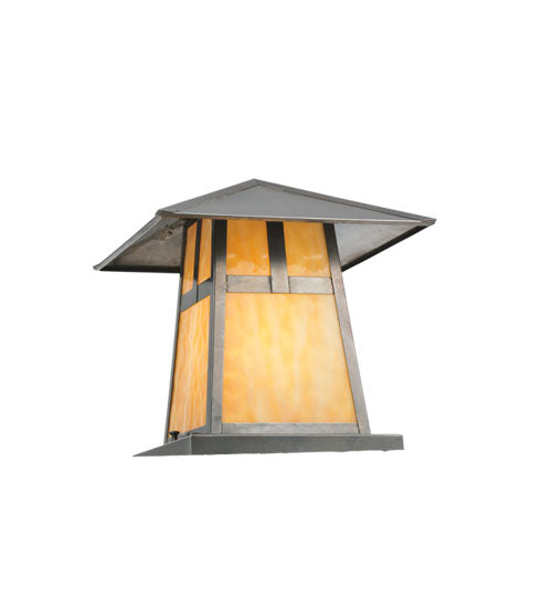 Meyda Tiffany Lighting 111022 Stillwater One Light Pier Mount Outdoor Bronze / Dark