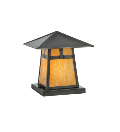 Meyda Tiffany Lighting 111022 Stillwater One Light Pier Mount Outdoor Bronze / Dark