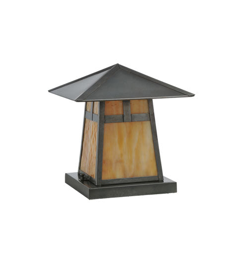 Meyda Tiffany Lighting 111022 Stillwater One Light Pier Mount Outdoor Bronze / Dark