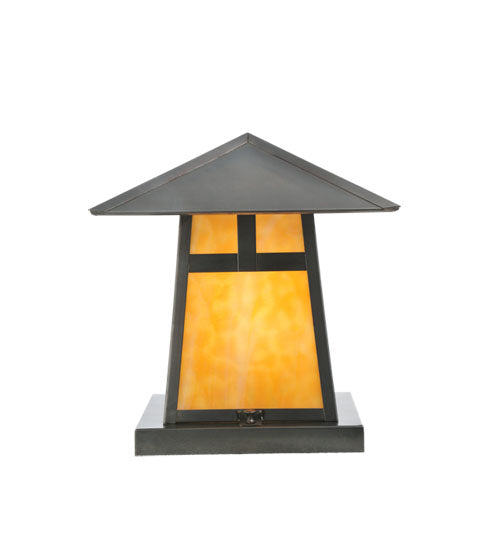 Meyda Tiffany Lighting 111022 Stillwater One Light Pier Mount Outdoor Bronze / Dark