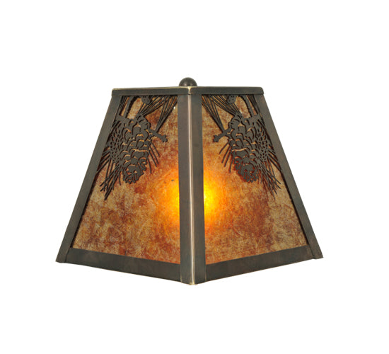 Meyda Tiffany Winter Pine 111037 Wall Light - Craftsman Brown