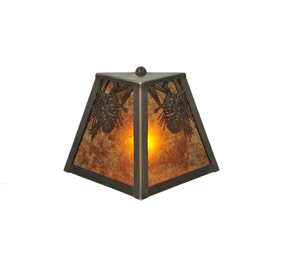 Meyda Tiffany Winter Pine 111037 Wall Light - Craftsman Brown