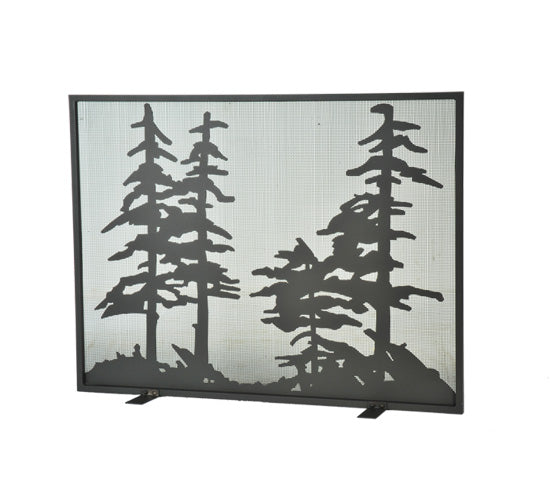 Meyda Tiffany Lighting 111045 Tall Pines Fireplace Screen Home Decor Bronze / Dark