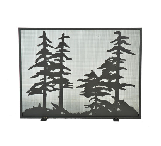 Meyda Tiffany Lighting 111045 Tall Pines Fireplace Screen Home Decor Bronze / Dark
