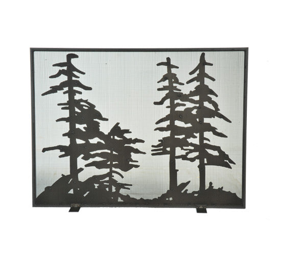 Meyda Tiffany Lighting 111045 Tall Pines Fireplace Screen Home Decor Bronze / Dark