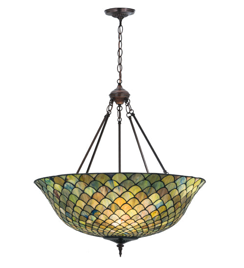 Meyda Tiffany Fishscale 111082 Pendant Light - Craftsman Brown