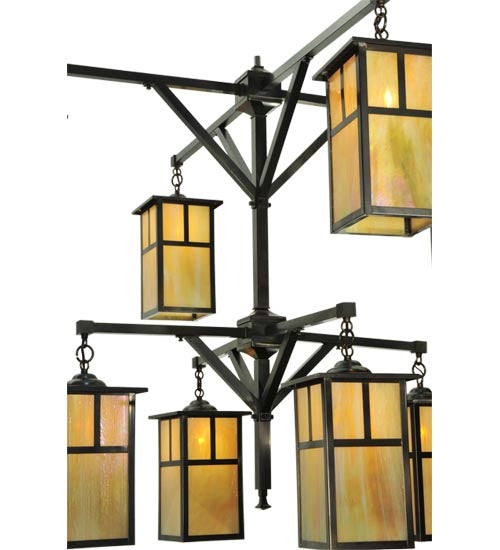 Meyda Tiffany Hyde Park 111106 Chandelier Light - Craftsman Brown