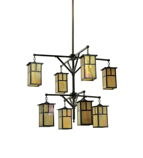 Meyda Tiffany Hyde Park 111106 Chandelier Light - Craftsman Brown