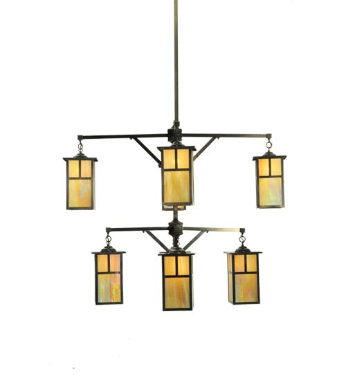 Meyda Tiffany Hyde Park 111106 Chandelier Light - Craftsman Brown