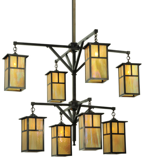 Meyda Tiffany Hyde Park 111106 Chandelier Light - Craftsman Brown