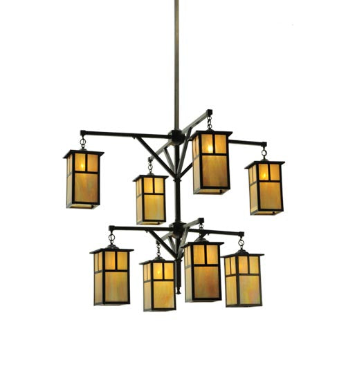 Meyda Tiffany Hyde Park 111106 Chandelier Light - Craftsman Brown