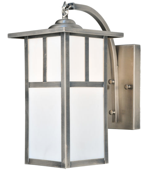 Meyda Tiffany Lighting 111123 Hyde Park One Light Wall Sconce Outdoor Pewter, Nickel, Silver