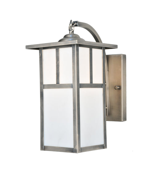 Meyda Tiffany Lighting 111123 Hyde Park One Light Wall Sconce Outdoor Pewter, Nickel, Silver