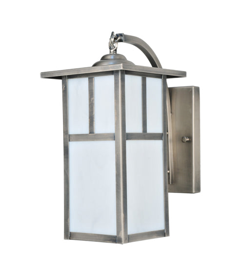 Meyda Tiffany Lighting 111123 Hyde Park One Light Wall Sconce Outdoor Pewter, Nickel, Silver
