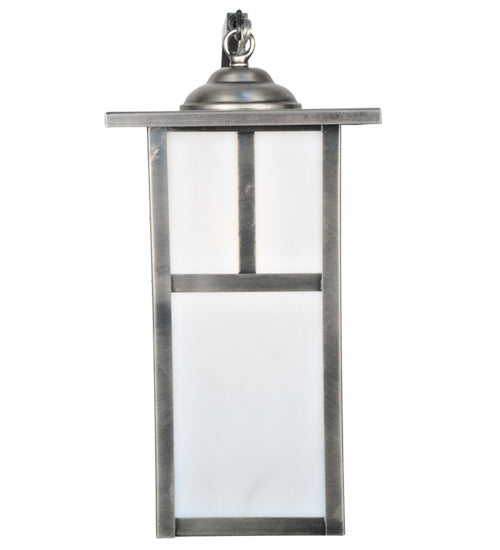 Meyda Tiffany Lighting 111123 Hyde Park One Light Wall Sconce Outdoor Pewter, Nickel, Silver