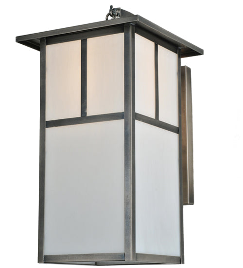 Meyda Tiffany Lighting 111124 Hyde Park One Light Wall Sconce Outdoor Pewter, Nickel, Silver