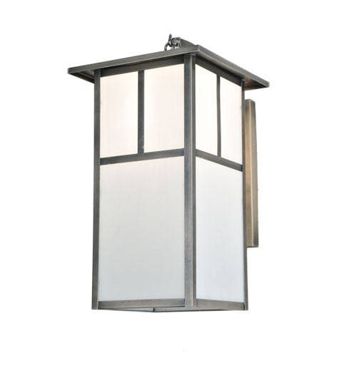 Meyda Tiffany Lighting 111124 Hyde Park One Light Wall Sconce Outdoor Pewter, Nickel, Silver