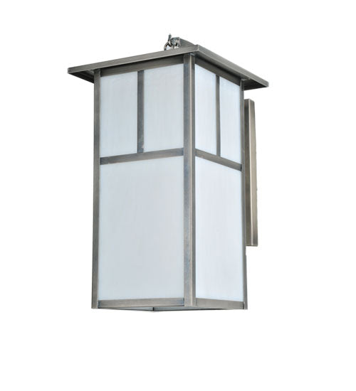 Meyda Tiffany Lighting 111124 Hyde Park One Light Wall Sconce Outdoor Pewter, Nickel, Silver
